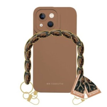 Cover per iPhone 13 con catenella da polso e foulard