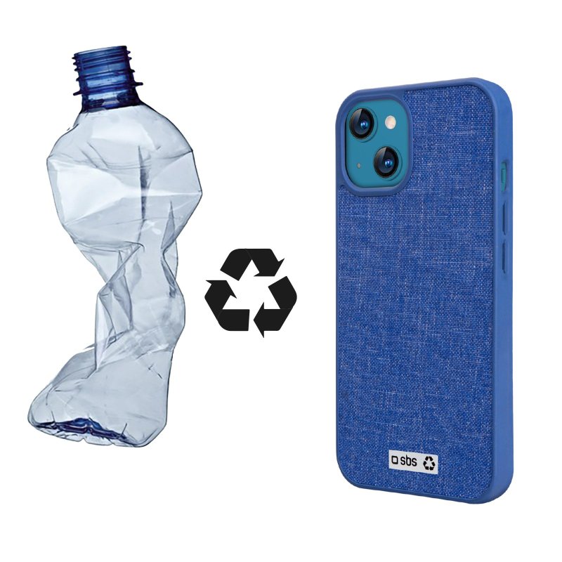 Rigid colourful cover in recycled plastic R-PET for iPhone 14/13