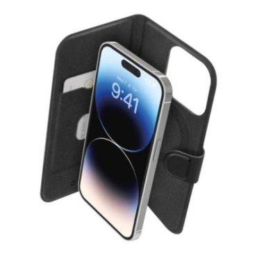 iPhone 14 Pro/13 Pro wallet case with a slim design, card slot and magnetic fastening, compatible with MagSafe charging