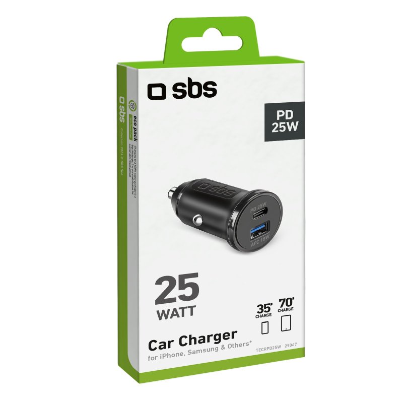 25W car charger - Ultra-fast charging with Power Delivery (PD)