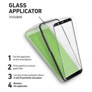 Glass Screen protector 4D Full Screen for Samsung Galaxy A6 with applicator