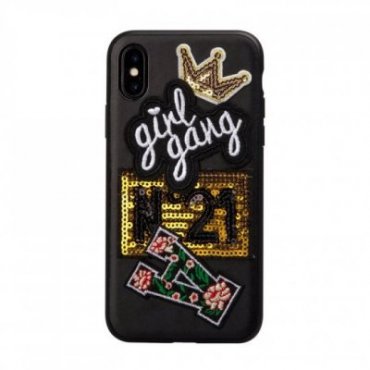 Girl Gang patch cover for iPhone XS/X
