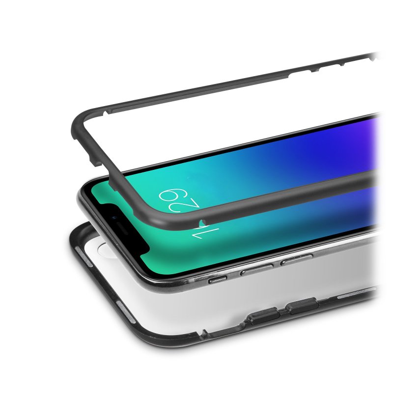 Aluminium and tempered glass cover for iPhone XS/X