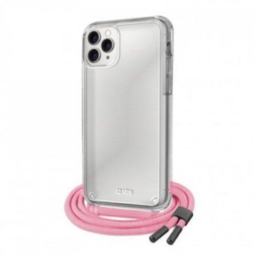 Transparent cover with coloured neck strap for iPhone 11 Pro