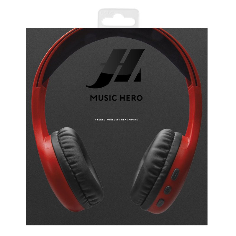 Adjustable stereo headphones with soft ear cushions and built-in microphone, Bluetooth V5.0, buttons for call and music manageme