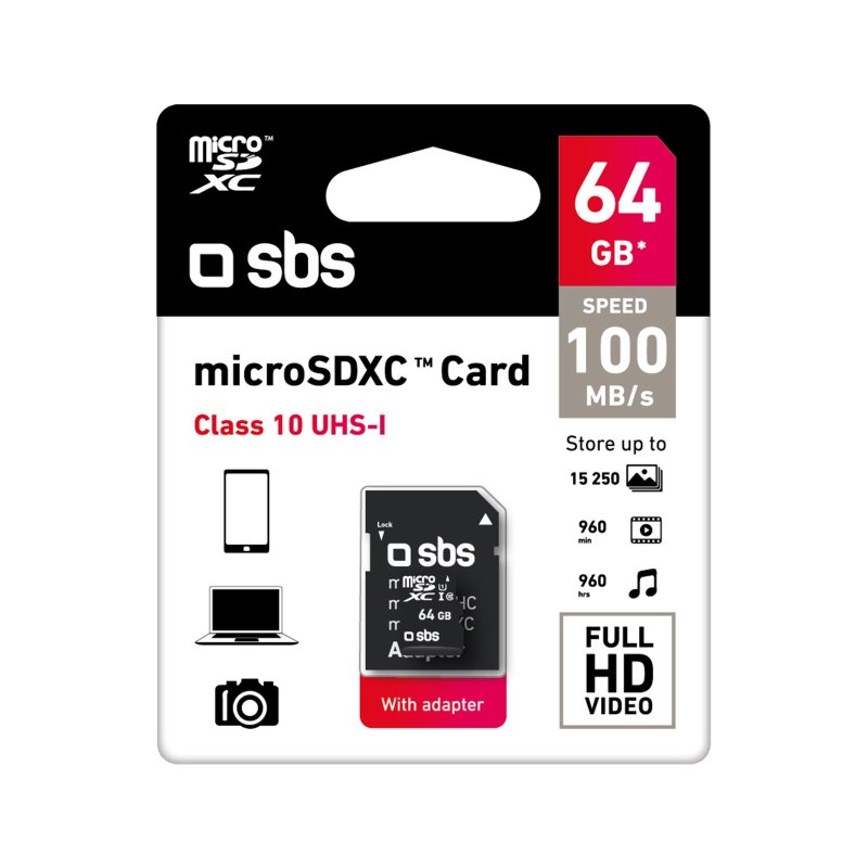 64 GB Class 10 Micro SDXC with adapter