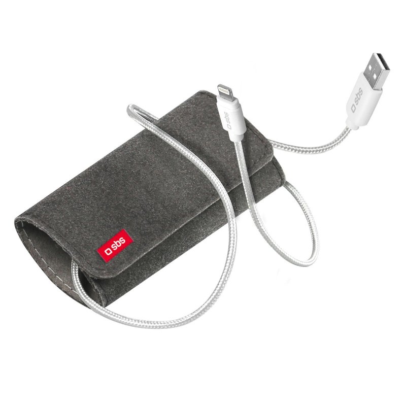 Lightning charging cable with travel bag