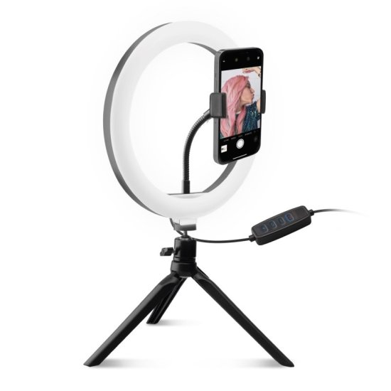 26cm Photographie Table Led Lumière Trépied Anneau Lampe  Vidéo Live  Photo Studio Selfie Stick Maquillage Lumière Pour Téléphone