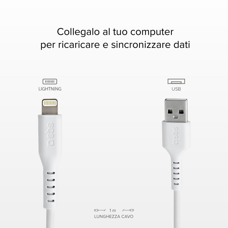 MFI Lightning a USB di Ricarica e Sincronizzazione Cavo Piombo 1m per iPhone 5,6 