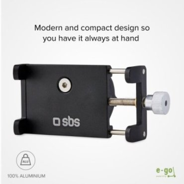 Aluminium mobile phone holder for bicycles or scooters