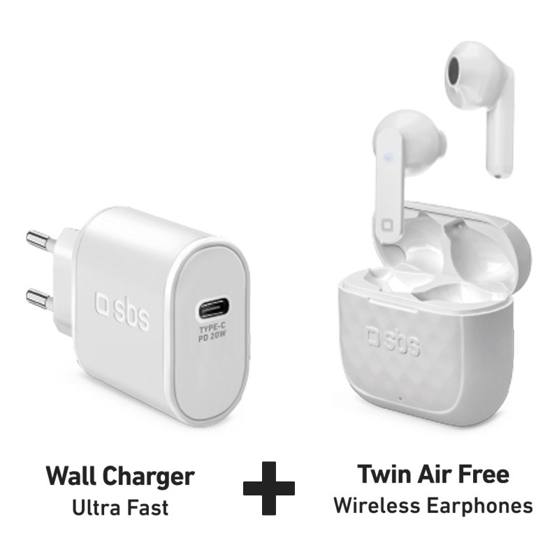 20W charger kit and TWS wireless earphones