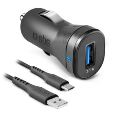 Basics Chargeur allume-cigare micro USB universel pour Android Câble spirale Blanc 