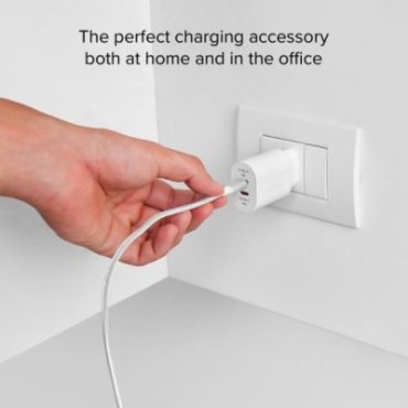 20W Power Delivery Wall Charger with two USB-C outputs
