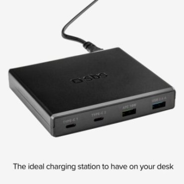 GaN Charging Station with 4 ports - ultrafast charging with 2 x USB-A and 2 x USB-C ports