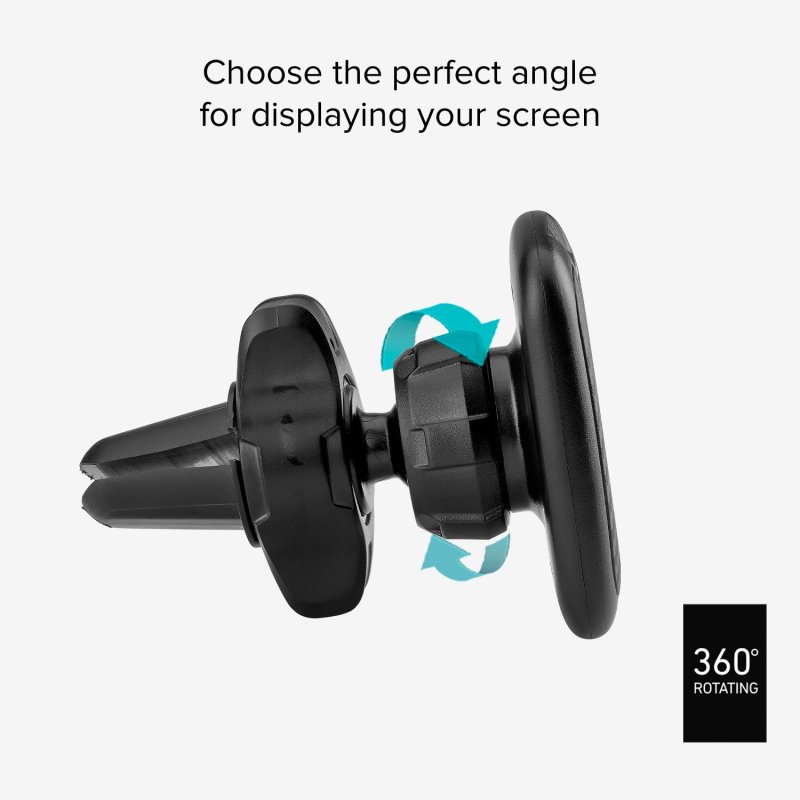 Magnetic car holder for smartphones with clip fastening