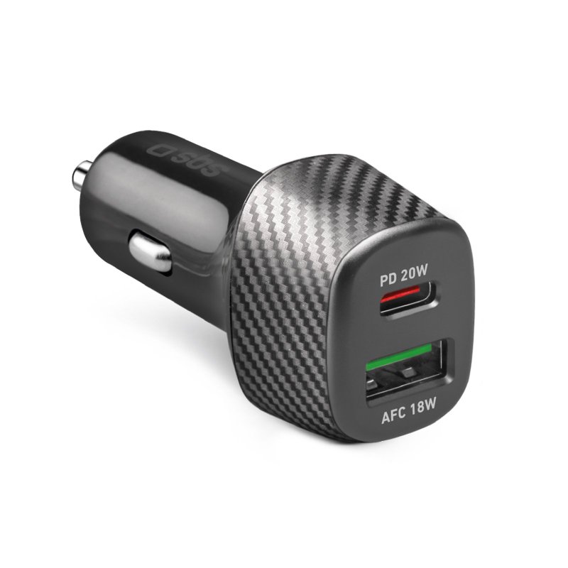Cavo Accendisigari - Cellular Line USB Car Charger Smart Carica batterie usb  per presa accendisigari, verde