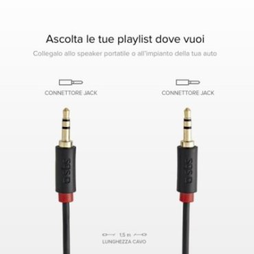 Audio stereo cable, 3,5mm jack made for mobile and smartphones