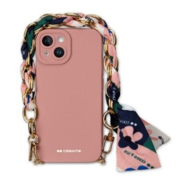 iPhone 14 Plus cover with wrist chain and foulard