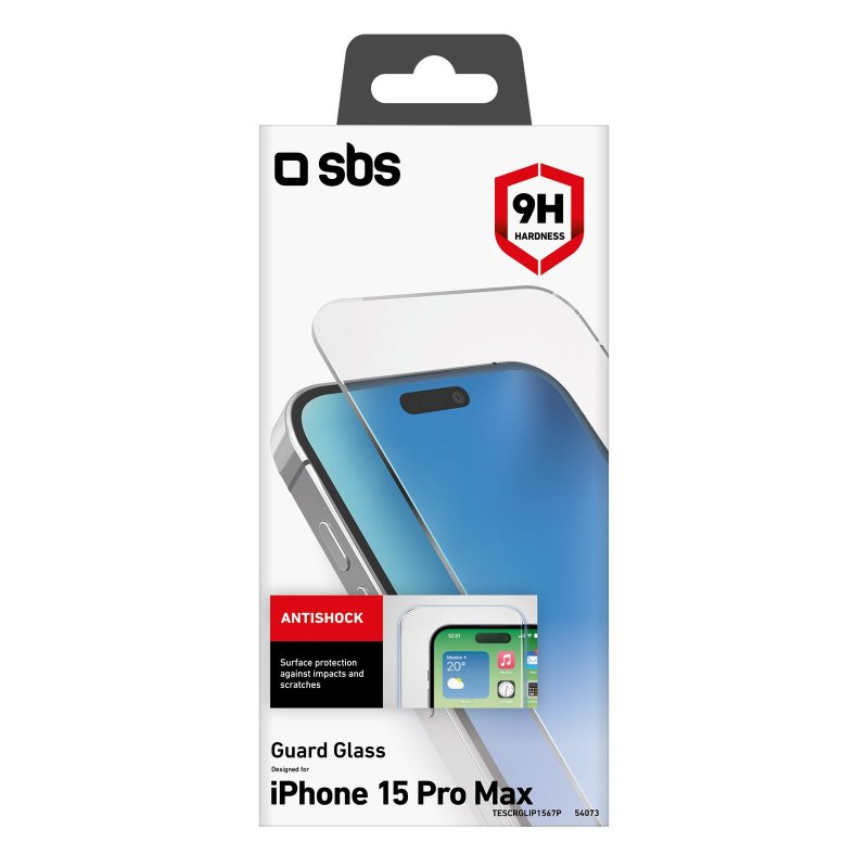 Glass screen protector for iPhone 15 Pro Max