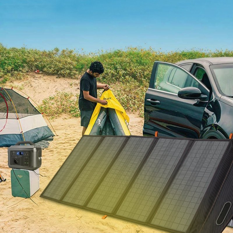 Kit pannello solare portatile da 2 pezzi Caricabatterie 100W 105 x 54 cm  Trickleavan Camper Car Boat