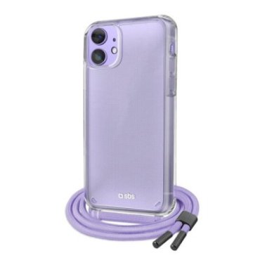 Transparente Hülle mit farbigem Umhängeband für das iPhone 12/12 Pro
