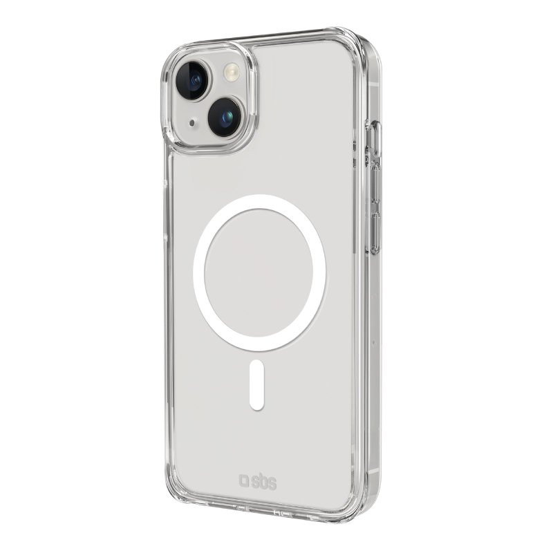 Rigid transparent case compatible with MagSafe charging for iPhone 15 Plus/14 Plus