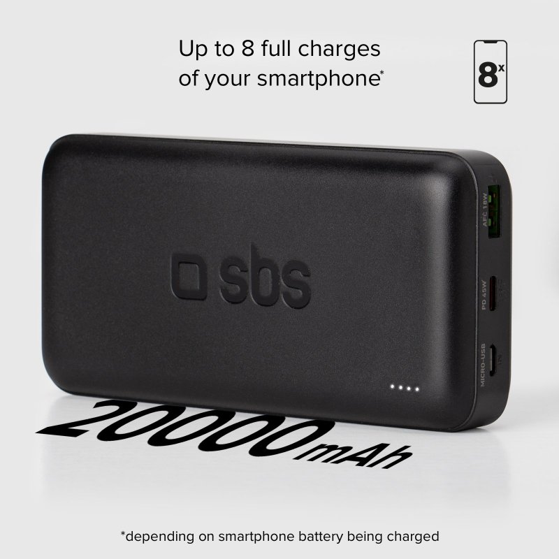45W 20,000 mAh power bank with Power Delivery