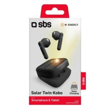 Solar Twin Kobo – TWS earphones with base for standard and solar charging
