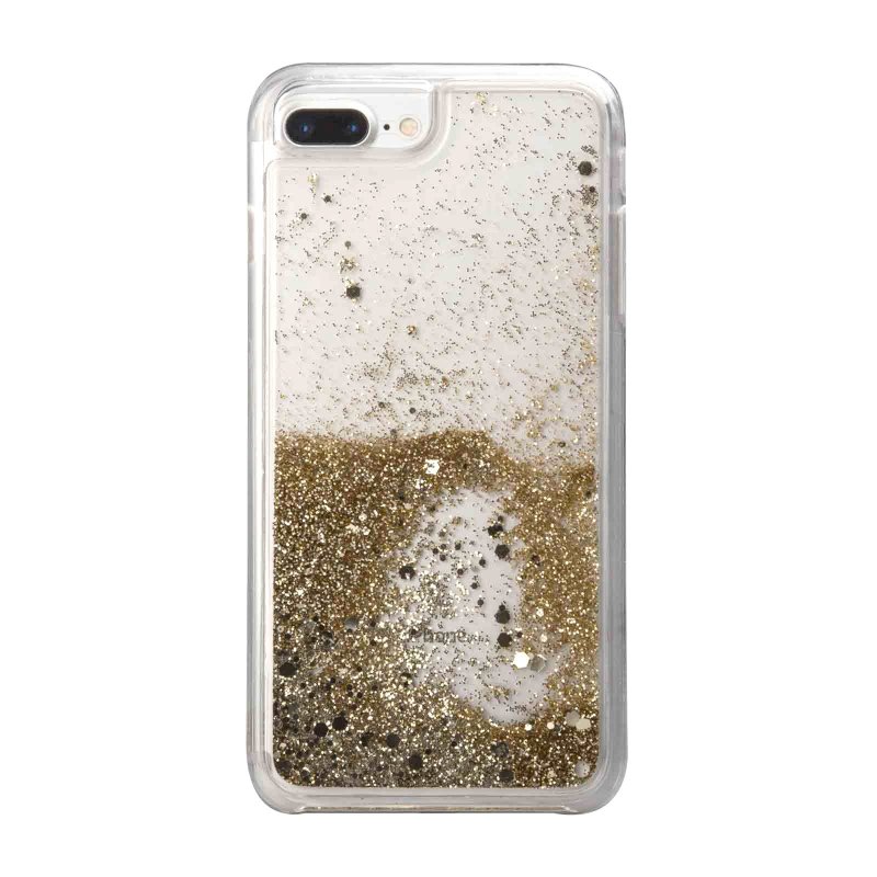 IPhone 8/7 funda Guess New glitter Hearts case pro-Gold 