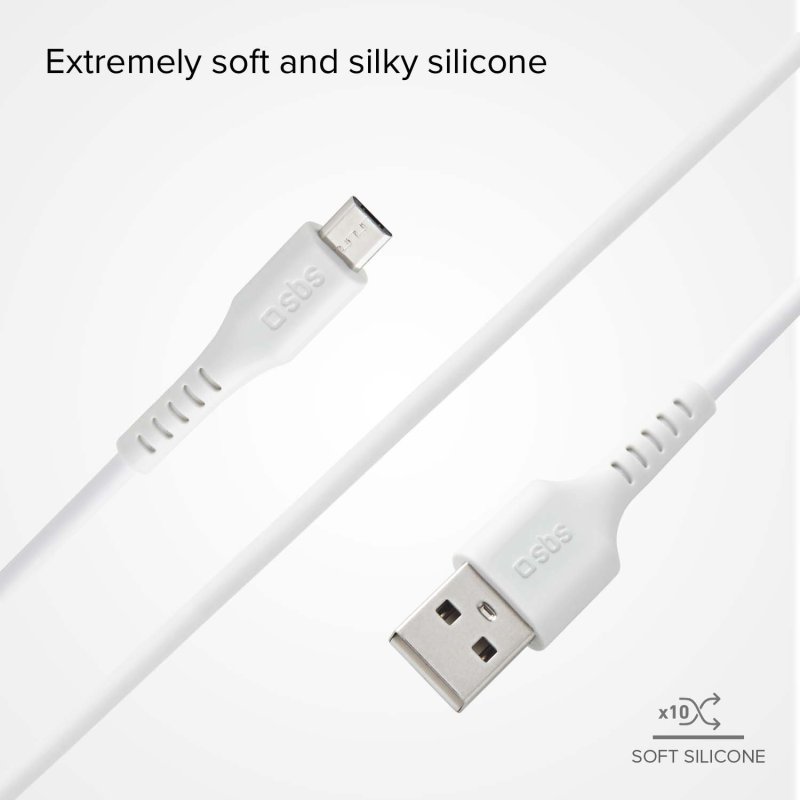 SYSTEM-S Micro USB Data Cable Charging Cable with 90 Degree Angled 90 ° Angle Plug Right 140 cm