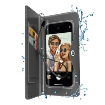 Universelle aufklappbare Smartphone-Tasche, transparent und spritzwassergeschützt
