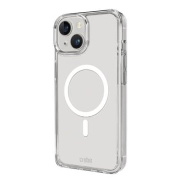 Rigid transparent case compatible with MagSafe charging for iPhone 15