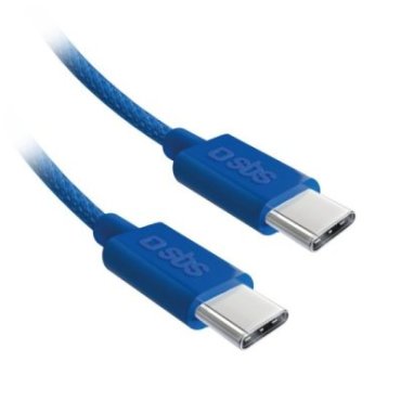 USB-C - USB-C-Textilkabel mit Kabelhalter, 1,5 Meter