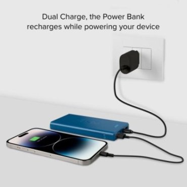 Fast charge powerbank: 10,000 mAh, 2 USBs