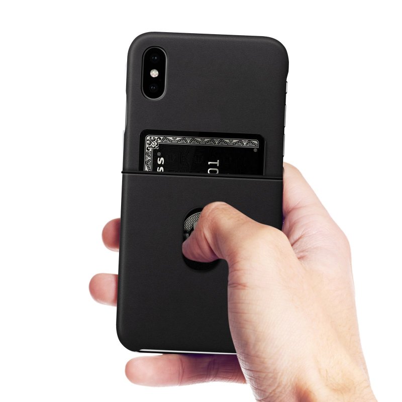 Real leather hard case for iPhone XS, X