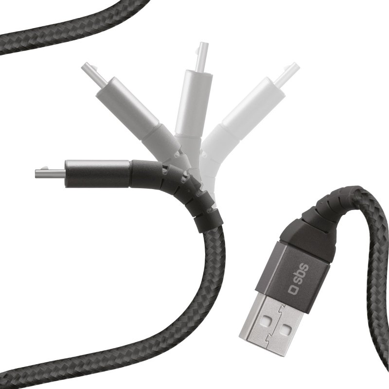 Suyo Ligadura Parcial Cable USB a prueba de enredos - Micro USB metal