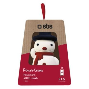 Christmas power bank with snowman design