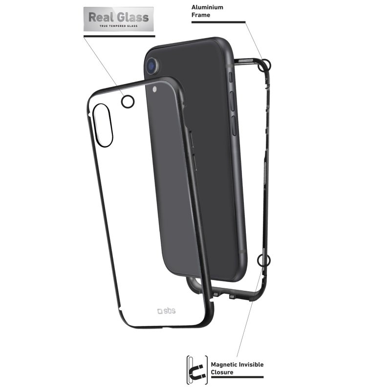 Coque de protection Invisible pour Apple iPhone XR, noire