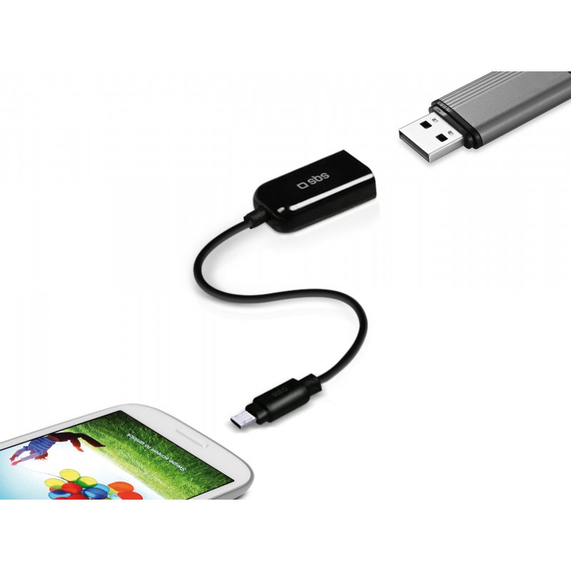 Câble OTG avec adaptateur USB pour smartphones et tablettes