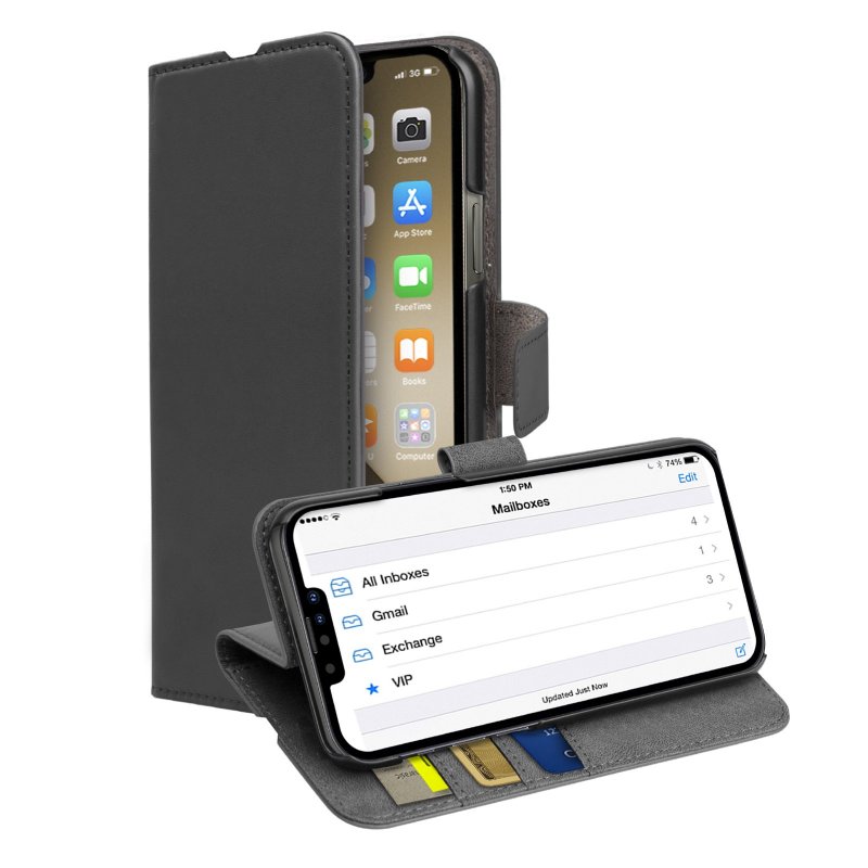 Étui portefeuille fonction stand pour iPhone 13 Pro Max