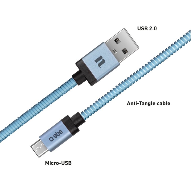 Amalfi Micro USB-USB 2.0 data and charging cable