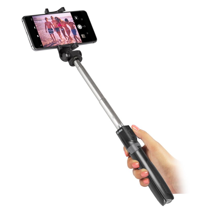 Wireless selfie stick with tripod