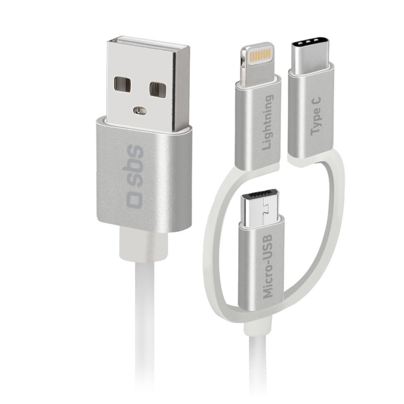 Multi chargeur USB vers USB-C - Micro USB - 8 broches (lightning