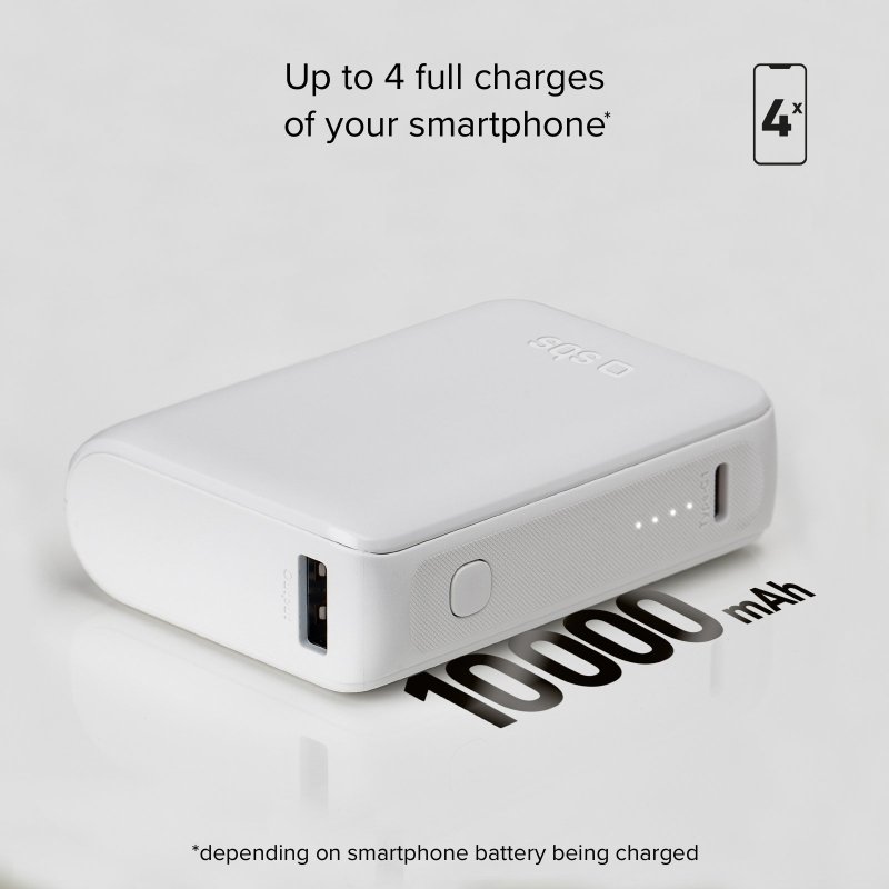 Mini power bank 10000 mAh para iPhone y Samsung