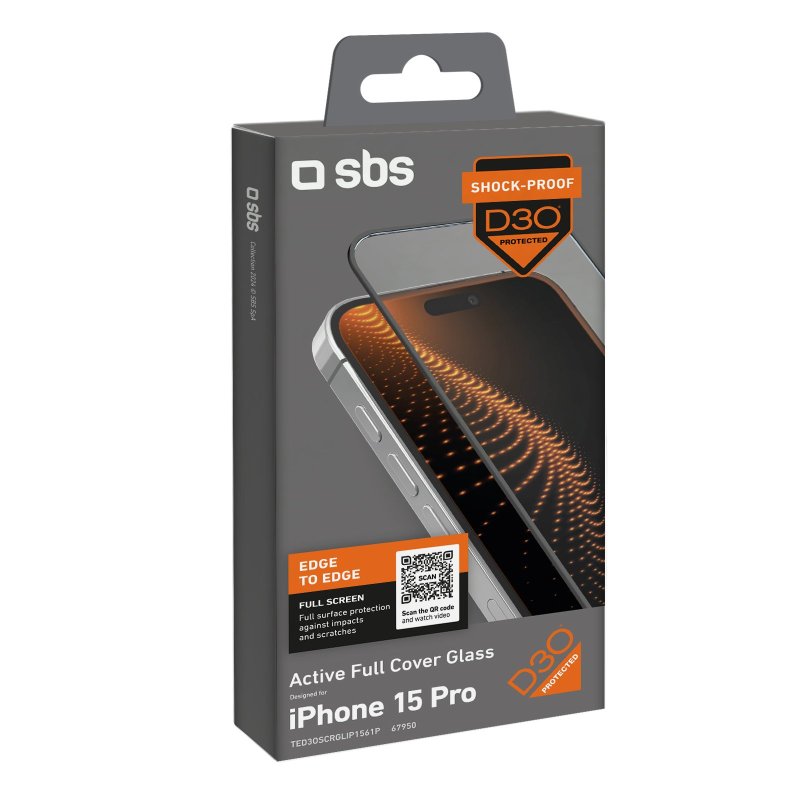 Ultra-strong screen protector for iPhone 15 Pro with D3O technology