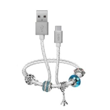 Cable de carga y datos USB-Tipo C con charms