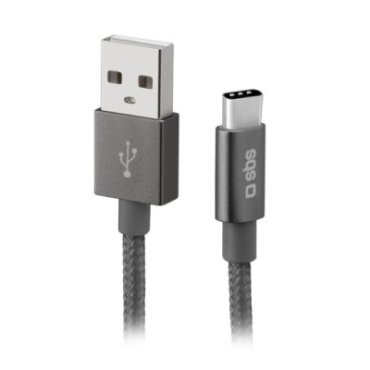 Cavo dati e ricarica in nylon 1.5 m - Connettori USB a USB-C
