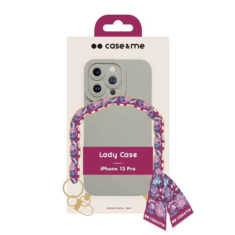 iPhone 13 Pro cover with wrist chain and foulard