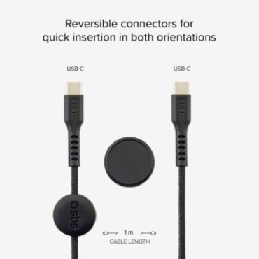 USB-C to USB-C cable with magnetic holder